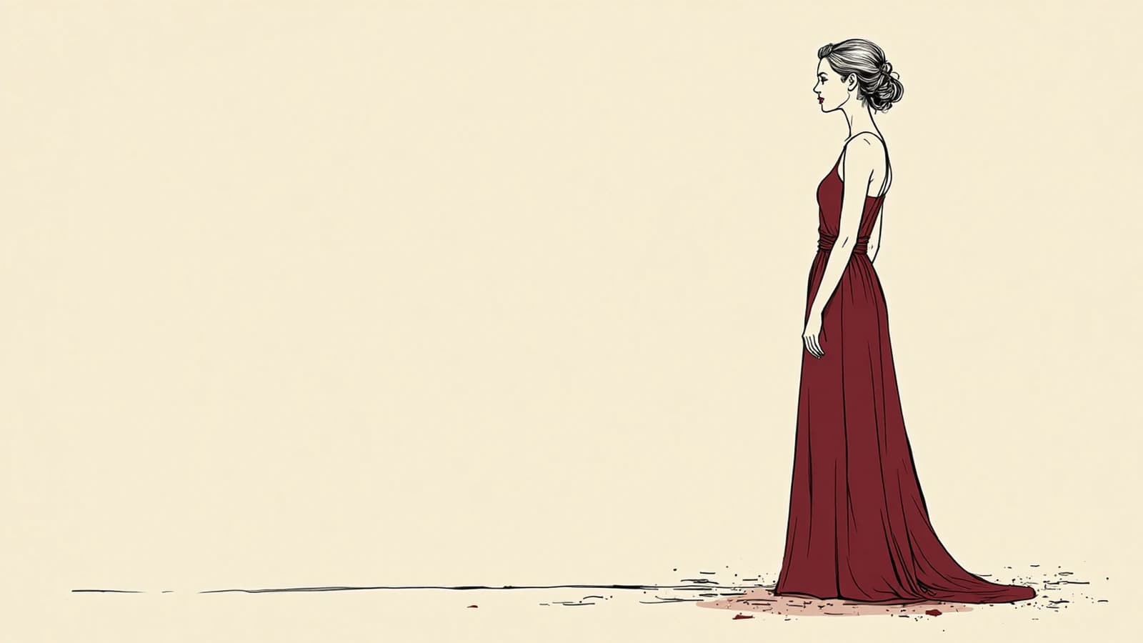 Illustration éditoriale comparant une jeune femme russe et une jeune femme ukrainienne, regard digne.